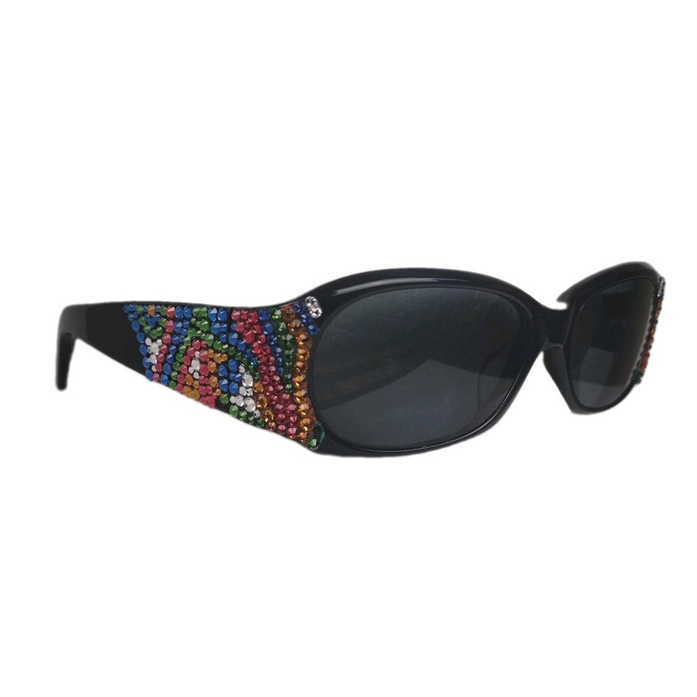 JIMMY CRYSTAL NEW YORK JCS911 BLACK AUTHENTIC SUNGLASSES 59-16